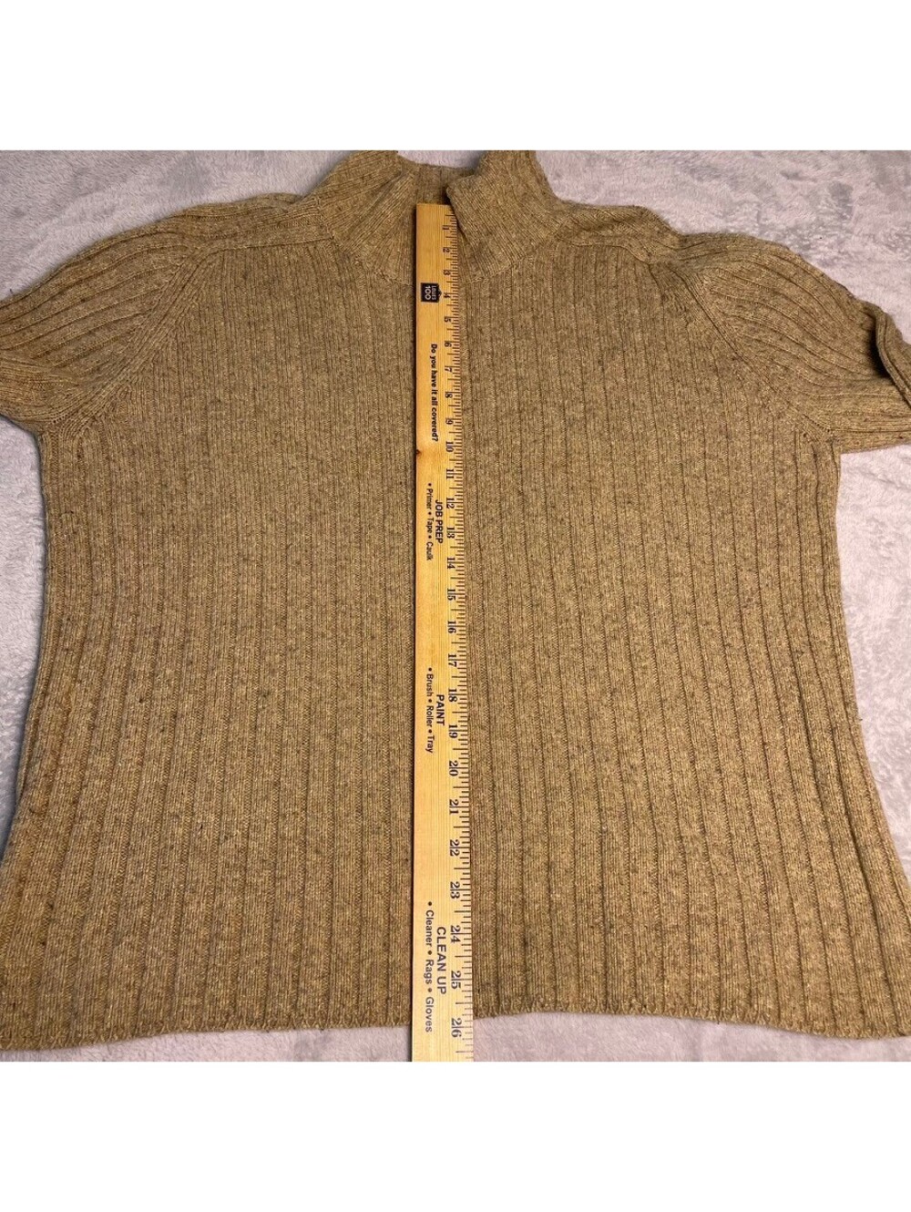 Abercrombie & Fitch Muscle Sweater Mens XL Brown Ribbed Mock Neck Wool Blend - Picture 7 of 9
